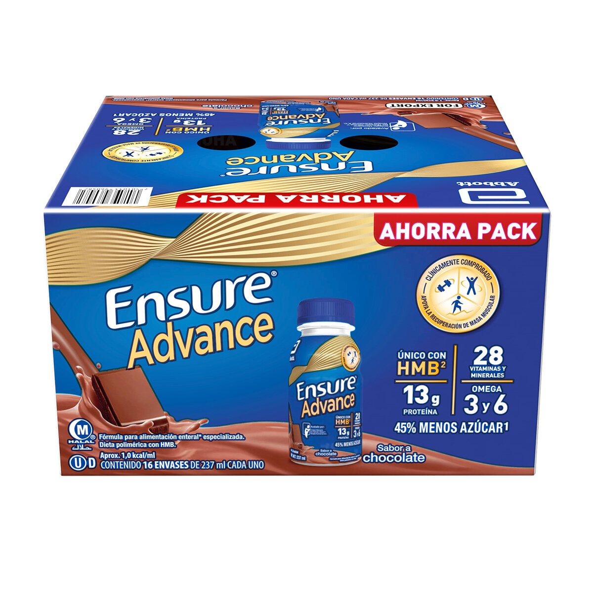 Ensure Advance Suplemento Alimenticio Sabor Chocolate 16 pzas de 237 ml Ensure Advance Suplemento Alimenticio Sabor Chocolate 16 pzas de 237 ml