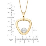 Dije de Perla Cultivada con Cadena 45.72cm, 8-8.5mm, Oro Amarillo de 14K Dije de Perla Cultivada con Cadena 45.72cm, 8-8.5mm, Oro Amarillo de 14K