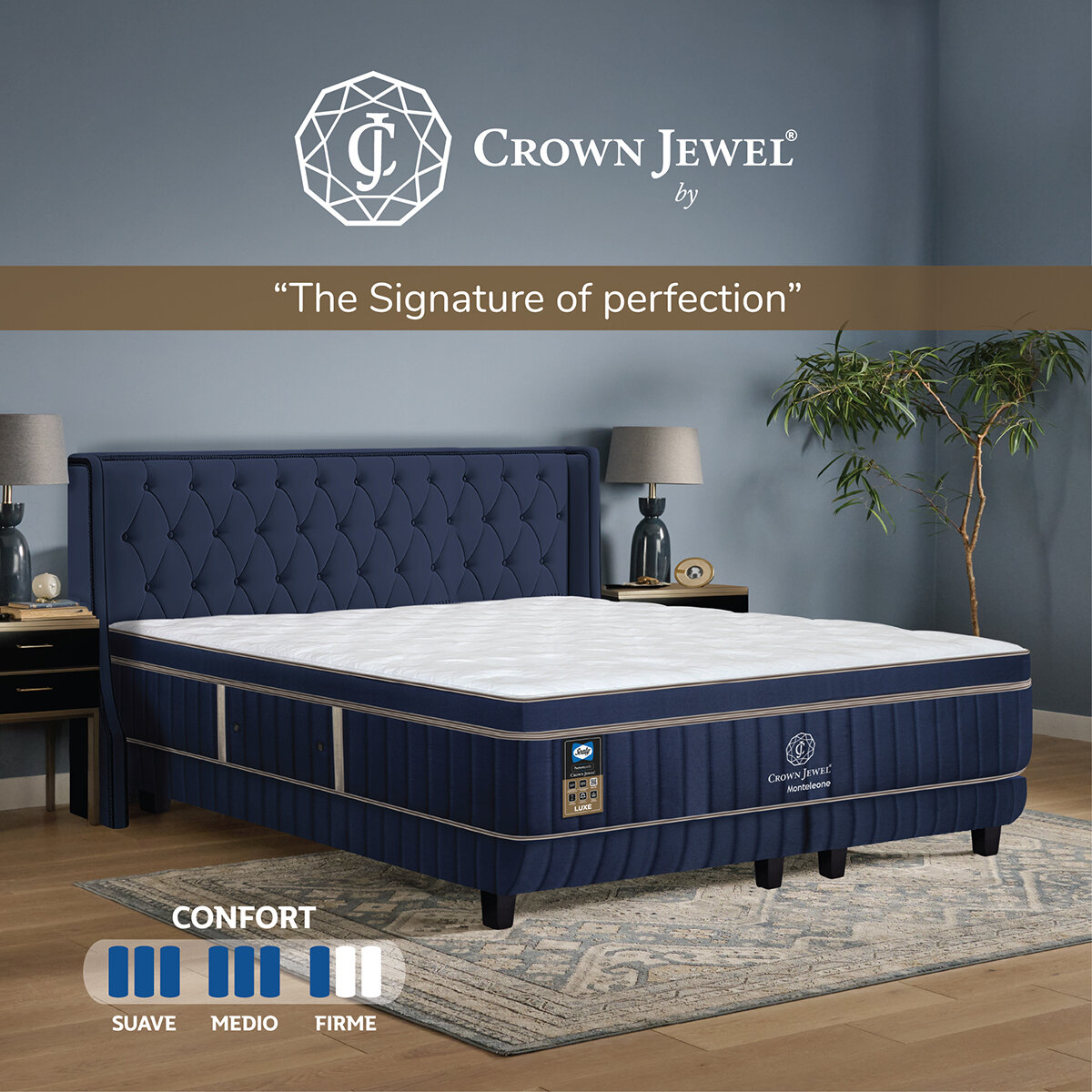 Sealy, Monteleone, Colchón y Box King Size Sealy, Monteleone, Colchón y Box King Size