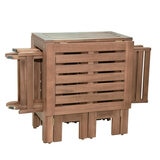 Alltrade, Set Bistro de Madera de Acacia plegable, 3 piezas Alltrade, Set Bistro de Madera de Acacia plegable, 3 piezas
