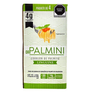 Palmini Sustituto de Pasta a Base de Palmitos 4 paquetes de 338 g