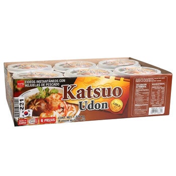 Katsuo Udon Fideos Instantáneos con Hojuelas de Pescado 6/221 g Katsuo Udon Fideos Instantáneos con Hojuelas de Pescado 6/221 g