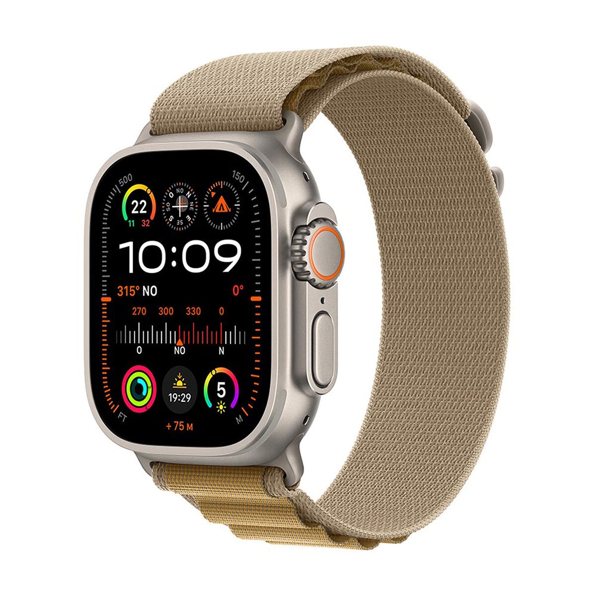 Apple Watch Ultra 2 (GPS + Cellular) Caja de titanio natural 49mm con Correa Loop Alpine Canela M