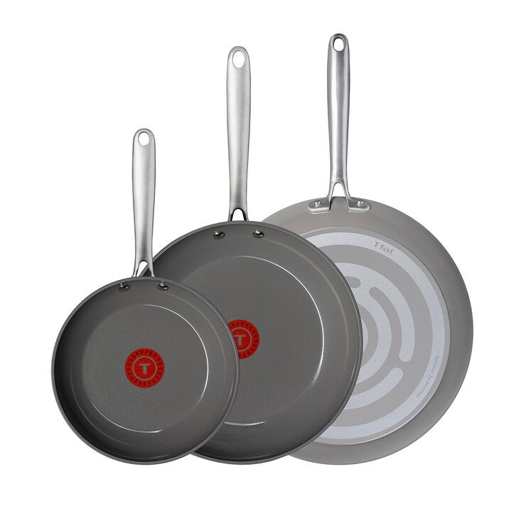 T-FAL Juego de 3 Sartenes de Cerámica con Recubrimiento Antiadherente T-FAL Juego de 3 Sartenes de Cerámica con Recubrimiento Antiadherente