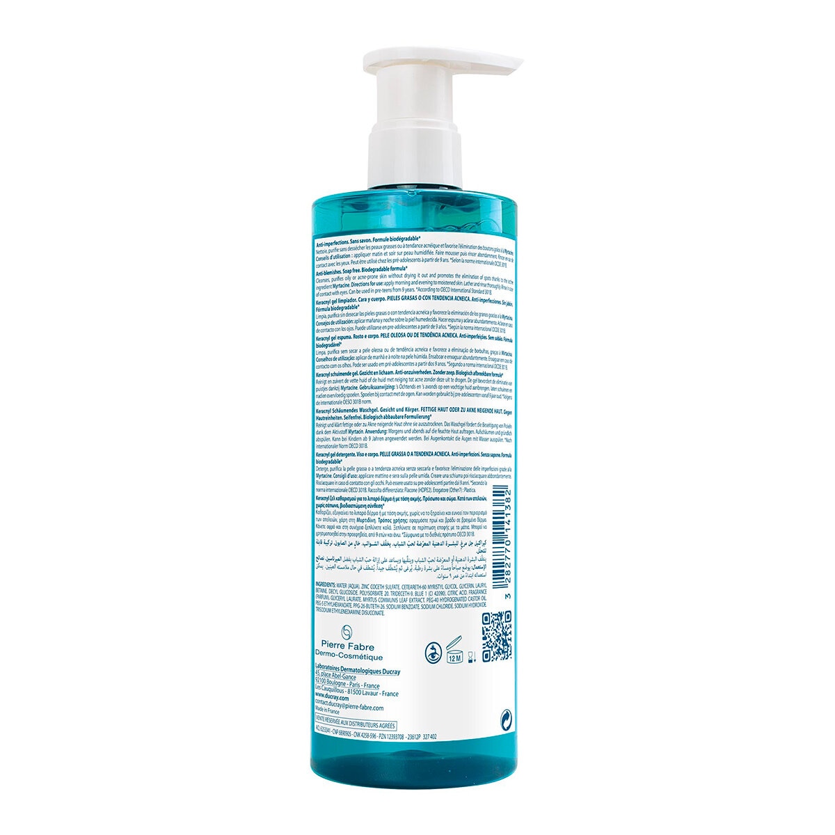 Ducray Gel Limpiador Keracnyl 400 ml