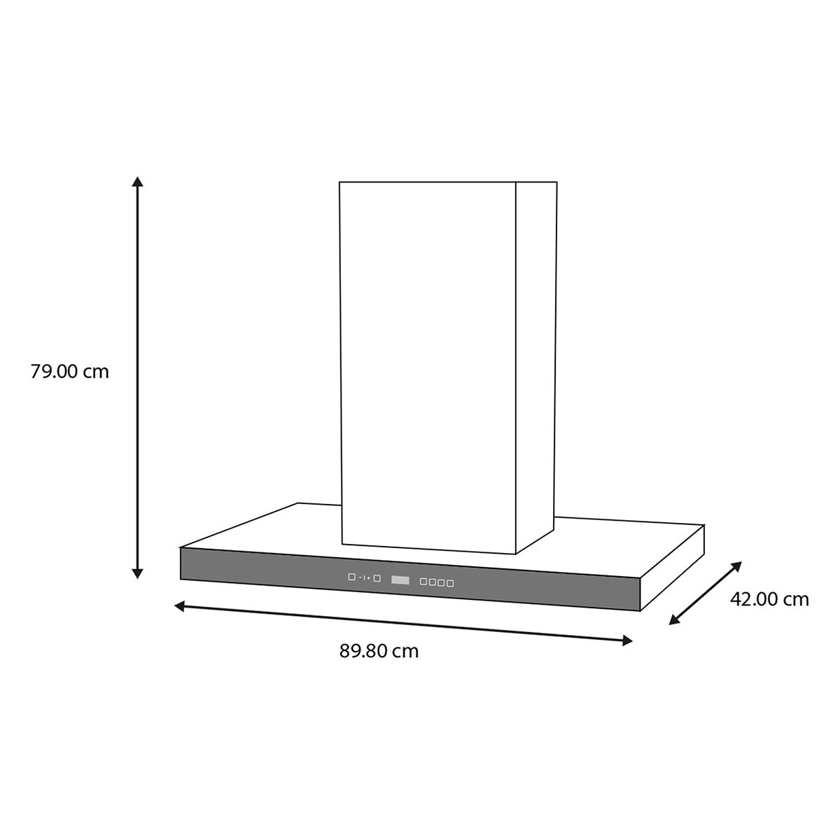 GE Profile Campana de Pared 90 cm, Controles Touch