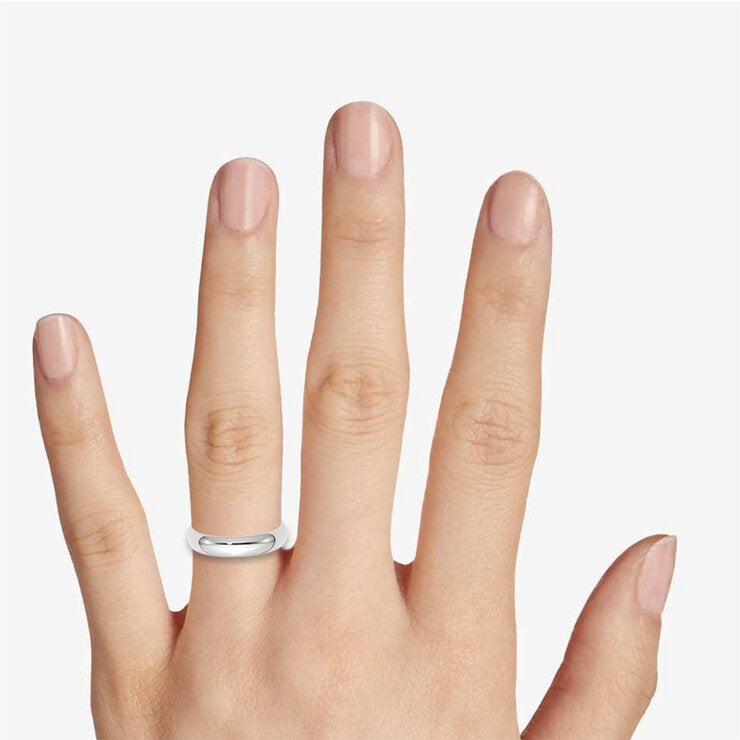 Argolla de matrimonio, 5mm, Comfort Fit, Oro Blanco de 14K, Talla 7 Argolla de matrimonio, 5mm, Comfort Fit, Oro Blanco de 14K, Talla 7