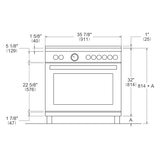 Bertazzoni Estufa de Gas 5 Quemadores 91 cm Bertazzoni Estufa de Gas 5 Quemadores 91 cm
