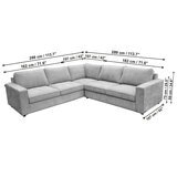 Muebles Liz, Rodius, Sala Modular De 3 Piezas Gris