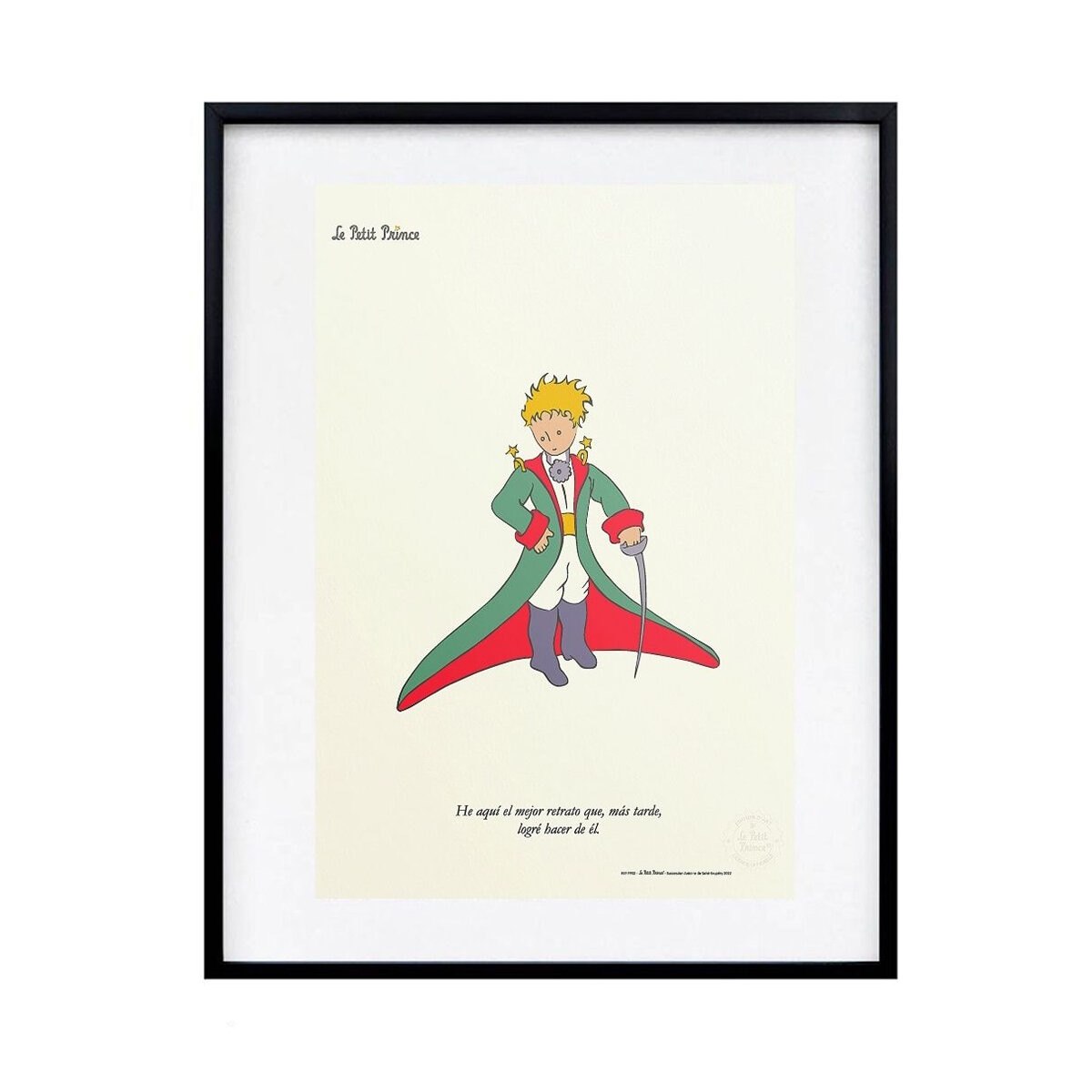 Black Is Color, Cuadro Decorativo El Principito, Enmarcado "Su Majestad" Black Is Color, Cuadro Decorativo El Principito, Enmarcado "Su Majestad"