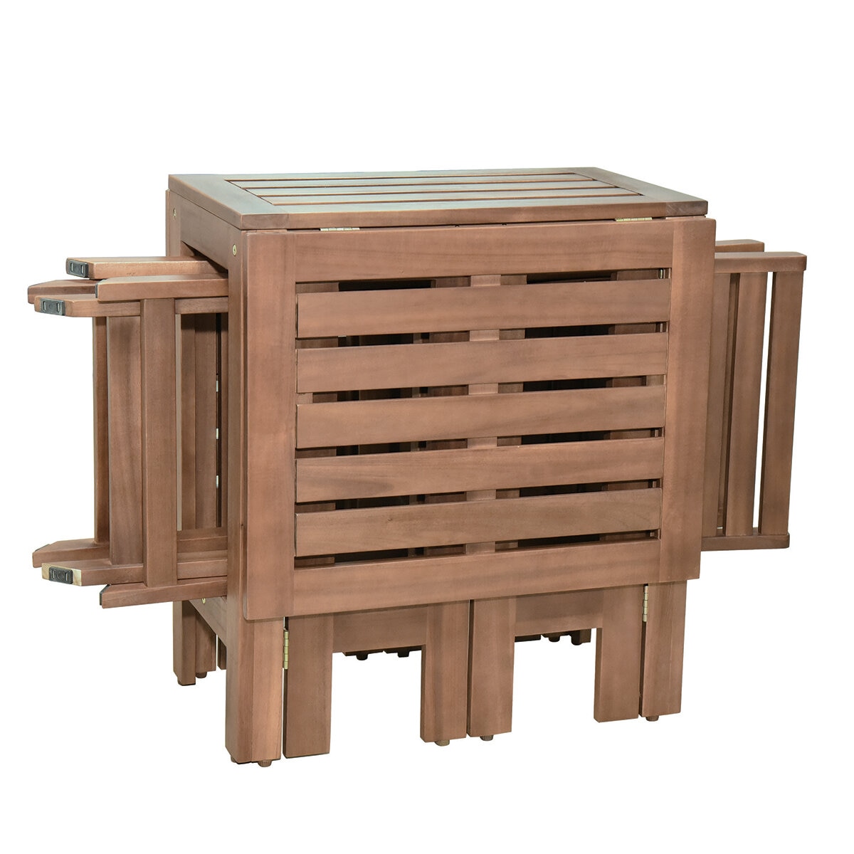 Alltrade, Set Bistro de Madera de Acacia plegable, 3 piezas Alltrade, Set Bistro de Madera de Acacia plegable, 3 piezas