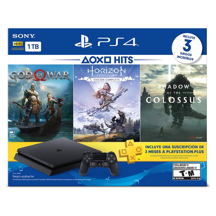 Playstation 4 Slim 1tb Paquete Con 3 Juegos Y Membresía De 3 Meses A Ps Plus Costco México