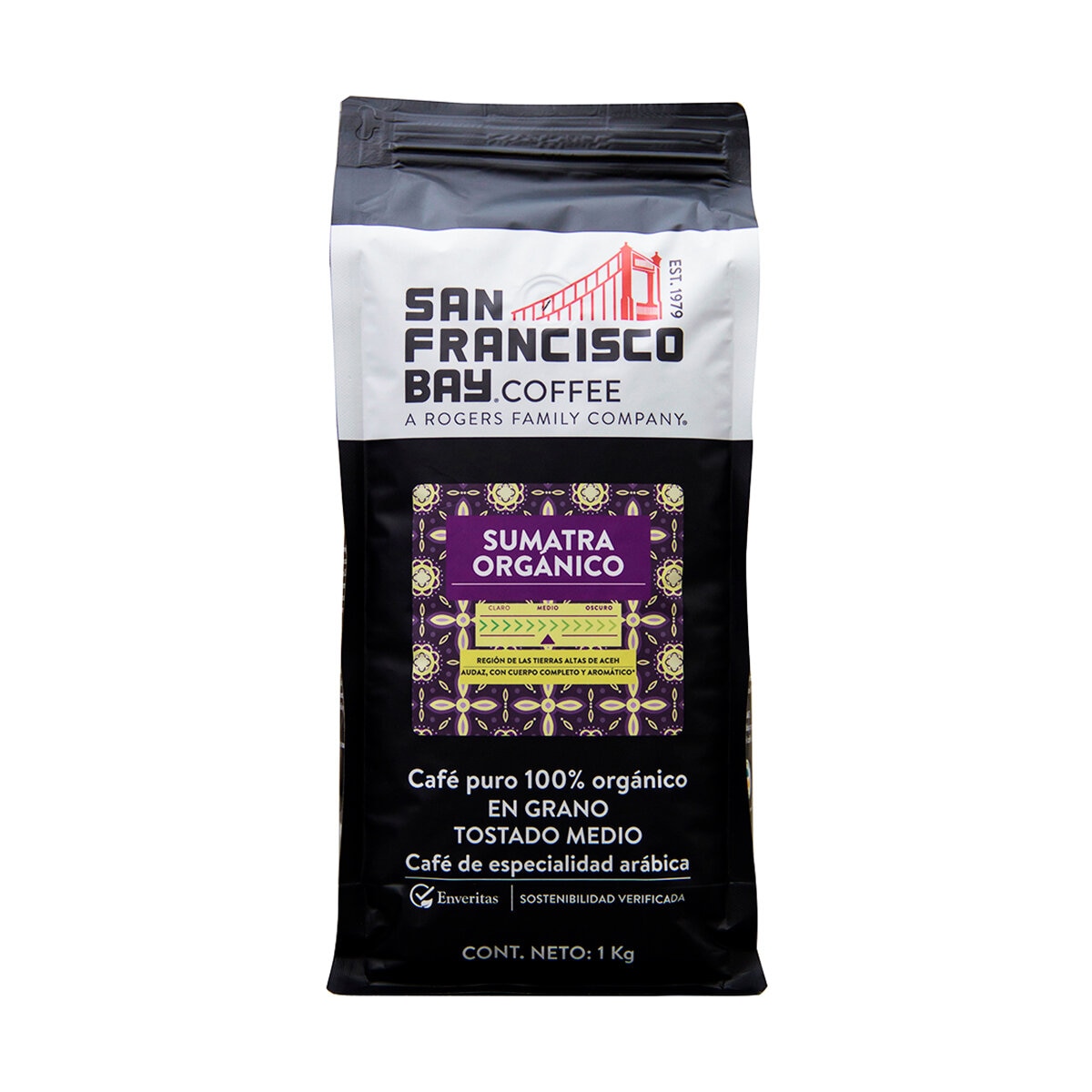 San Francisco Bay Coffee Café Orgánico Sumatra en Grano 1 kg