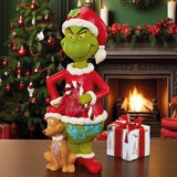 Jim Shore Estatua del Grinch y Max Pintada a Mano