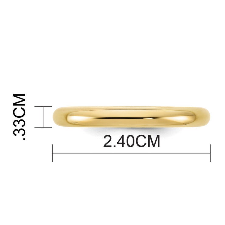Argolla de matrimonio, 3mm, Comfort Fit, Oro Amarillo de 14K, Talla 10 Argolla de matrimonio, 3mm, Comfort Fit, Oro Amarillo de 14K, Talla 10