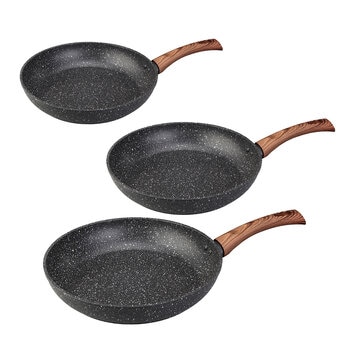 Westinghouse, Batería de Cocina, Marmol Negro, Mango de Madera, 3 piezas Westinghouse, Batería de Cocina, Marmol Negro, Mango de Madera, 3 piezas