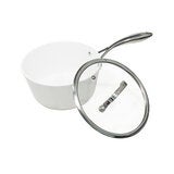 Westinghouse, Olla 16 cm de Cerámica Blanca, Acero Inoxidable Westinghouse, Olla 16 cm de Cerámica Blanca, Acero Inoxidable