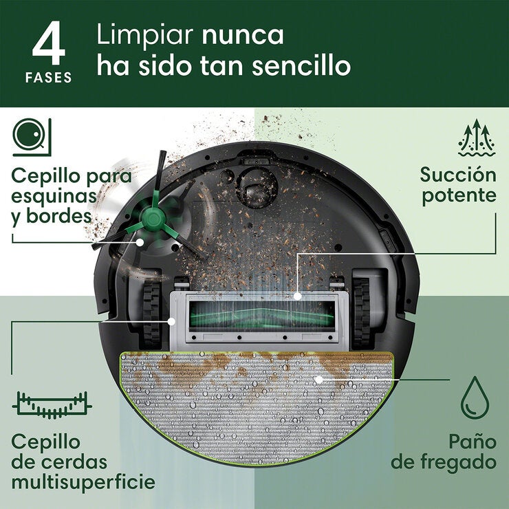 iRobot Roomba Combo Auto Empty 105 Trapea y Aspira Con Conexión WiFi iRobot Roomba Combo Auto Empty 105 Trapea y Aspira Con Conexión WiFi