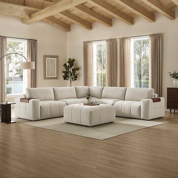 Aiden & Ivy, Paige, Seccional Modular de 6 Piezas con Otomano Aiden & Ivy, Paige, Seccional Modular de 6 Piezas con Otomano