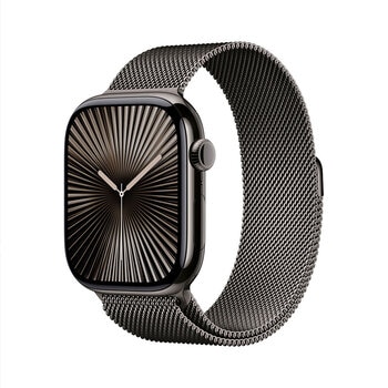 Apple Watch S10 (GPS + Cellular) Caja de titanio pizarra 46mm con correa Milanese Loop Pizarra (S/M)