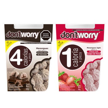 Don't Worry Merengues Chocolate y Fresa 2 pzas Don't Worry Merengues Chocolate y Fresa 2 pzas