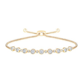 Pulsera, de Diamantes 0.30 CTW, Oro Amarillo 14K Pulsera, de Diamantes 0.30 CTW, Oro Amarillo 14K