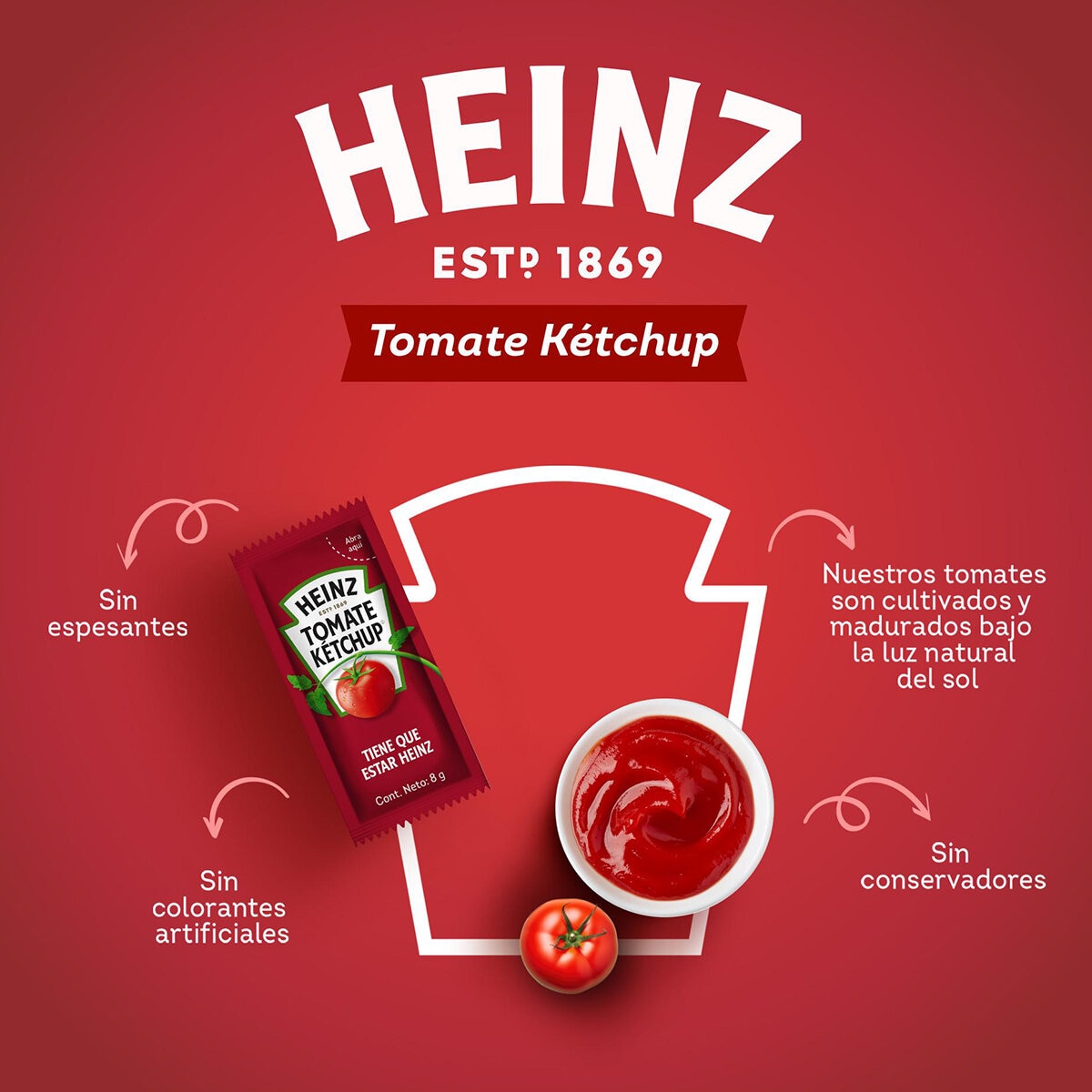 Heinz Catsup 192 sobres de8 g Heinz Catsup 192 sobres de8 g