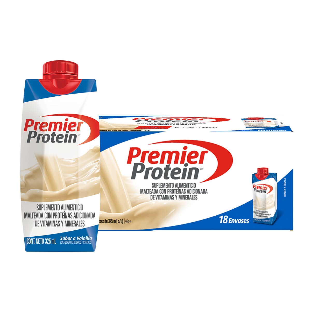 Premier Protein Malteada con Proteína sabor Vainilla 18 Envases de 325 ml