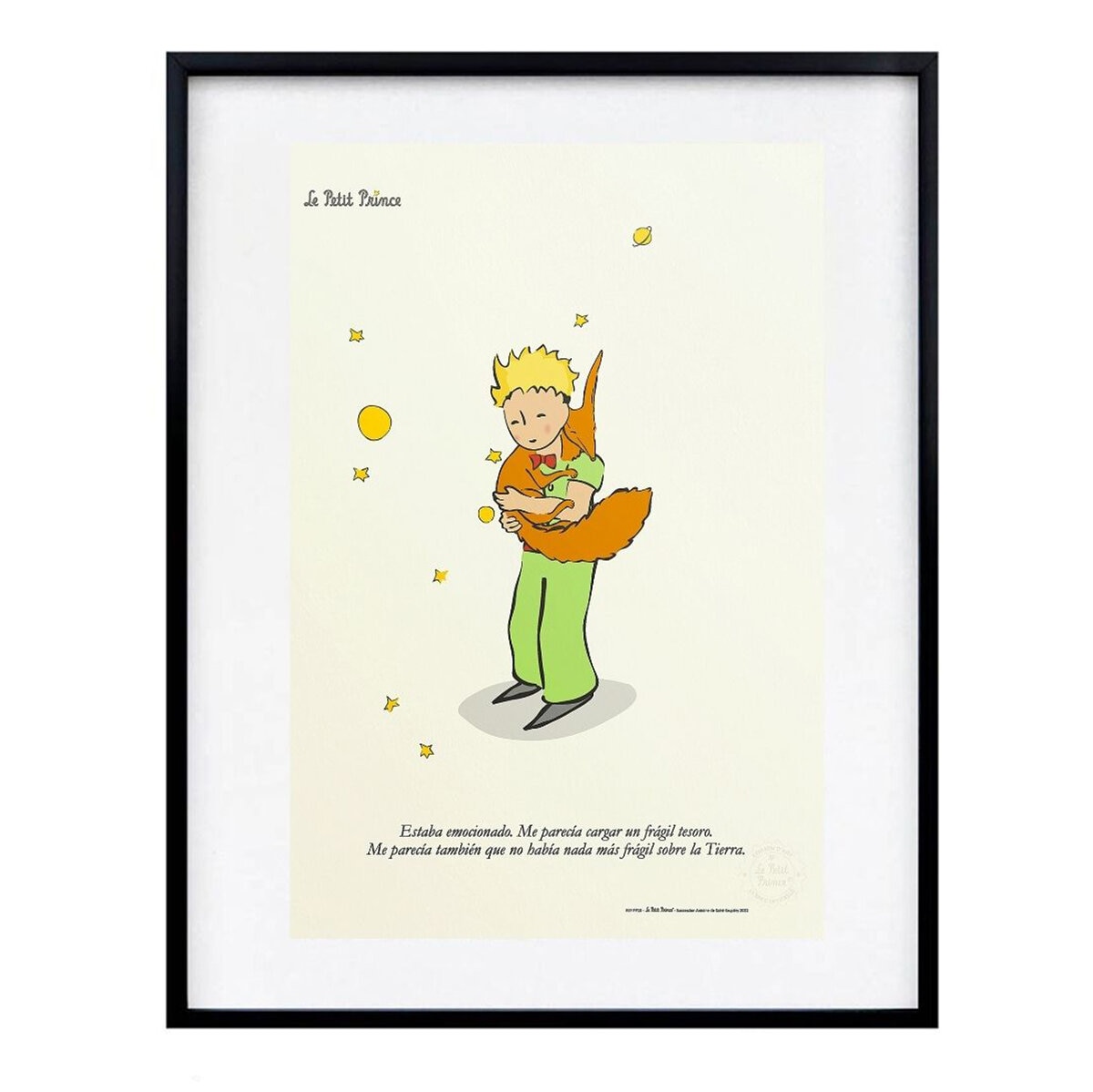 Black Is Color, Cuadro Decorativo El Principito, Enmarcado "El Abrazo del Zorro" Black Is Color, Cuadro Decorativo El Principito, Enmarcado "El Abrazo del Zorro"