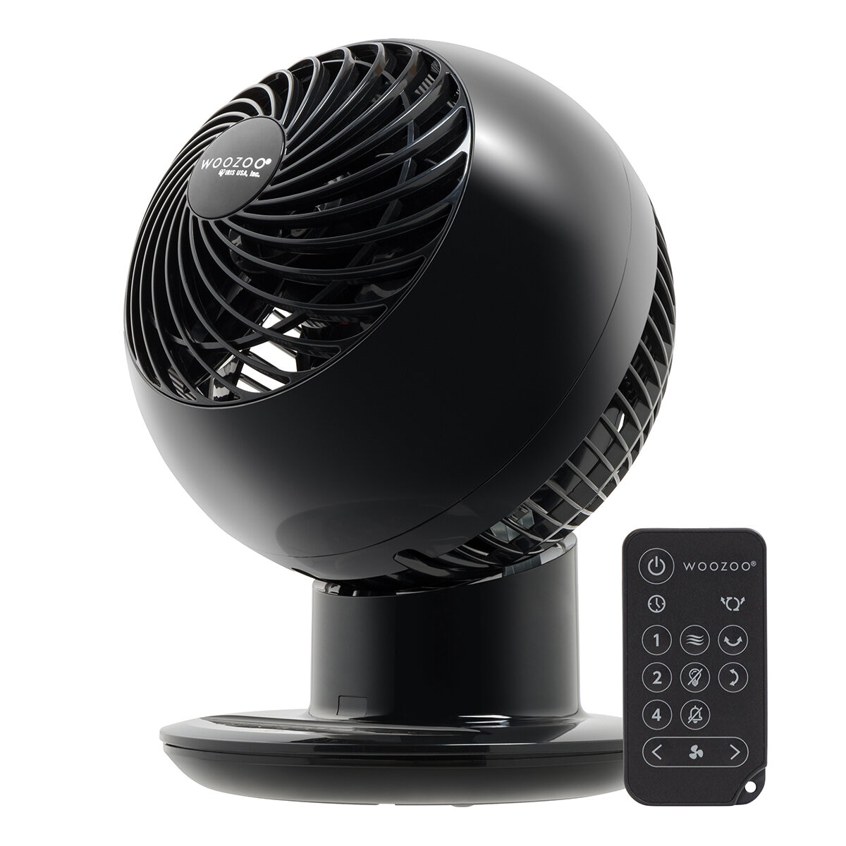 Woozoo Ventilador de globo multi direccional, 5 velocidades, color negro