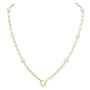 Collar de Perla Cultivada, 45.72cm, Oro Amarillo de 14K Collar de Perla Cultivada, 45.72cm, Oro Amarillo de 14K