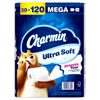charmin papel higiénico ultra soft 30 mega rollos