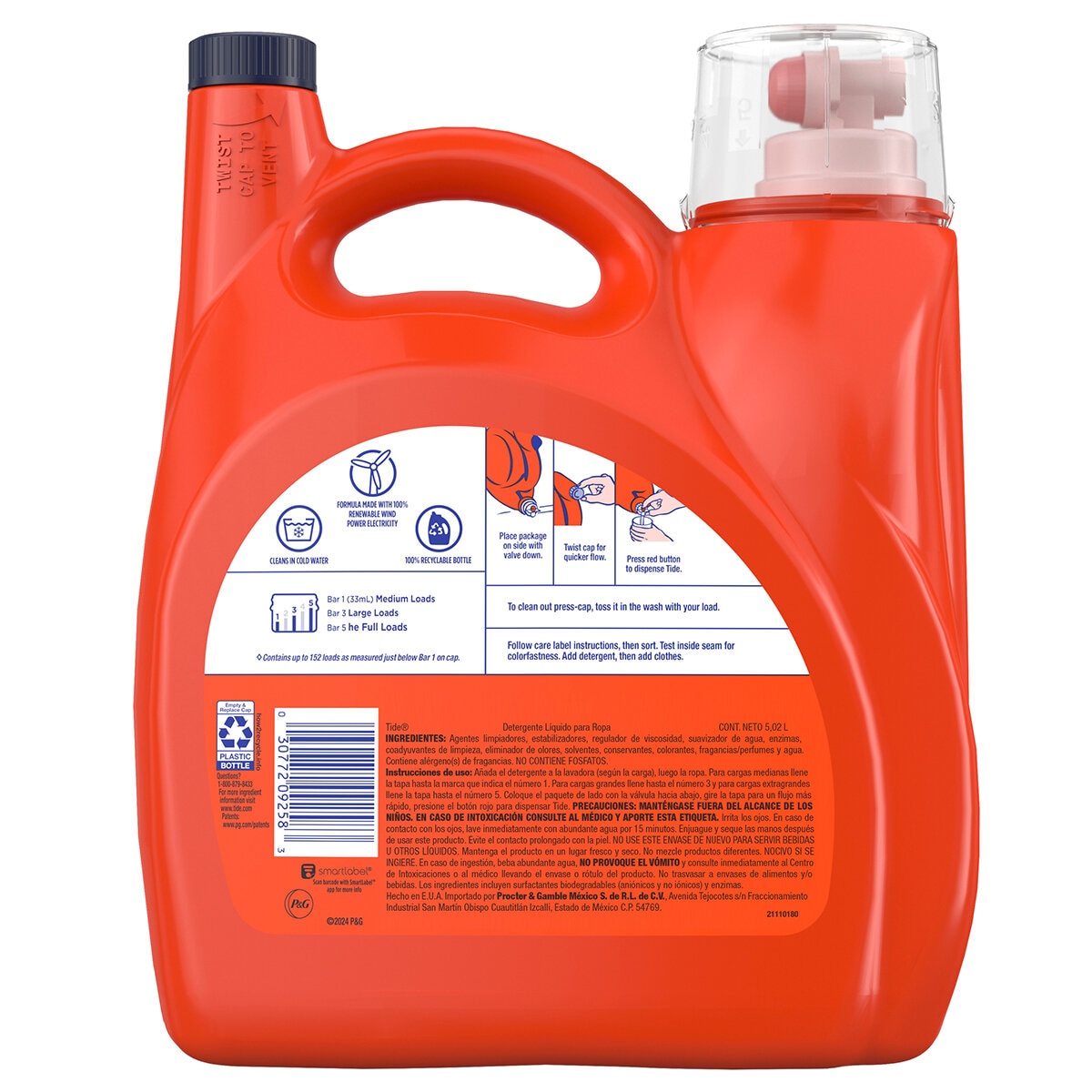 Tide Original Detergente Líquido, 5.02 l