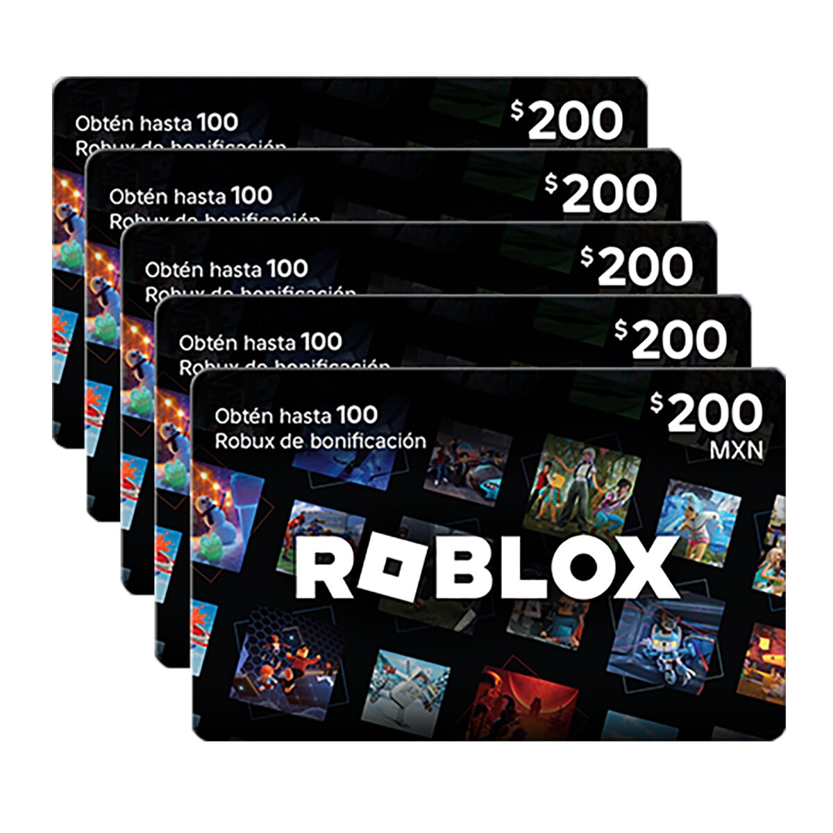 Roblox Cinco Certificados Digitales de $200 c/u Roblox Cinco Certificados Digitales de $200 c/u