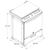 Whirlpool Estufa de piso de gas con 6 quemadores 30"