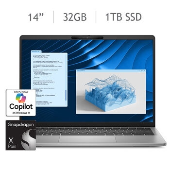 dell latitud 14 5455 laptop 14" snapdragon x plus full hd+ 32gb 1tb ssd