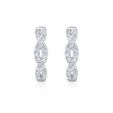 Aretes de Diamantes, 0.30ctw, Oro Blanco de 14K