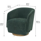 Henredon, Silla Giratoria de Bouclé Henredon, Silla Giratoria de Bouclé