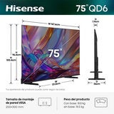 Hisense Pantalla 75" HI-QLED 4K Fire TV 75QD6SFM Hisense Pantalla 75" HI-QLED 4K Fire TV 75QD6SFM