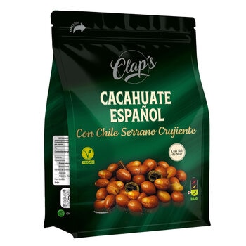 Clap's Cacahuate Español con Chile Serrano Crujiente 850 g Clap's Cacahuate Español con Chile Serrano Crujiente 850 g
