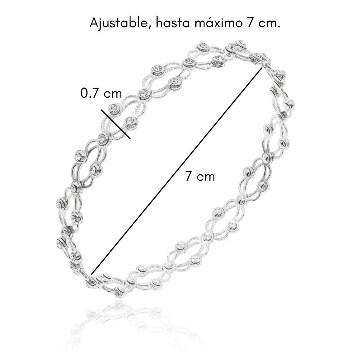 Mayfer, Anilo/Pulsera Plata .925, Color Blanco