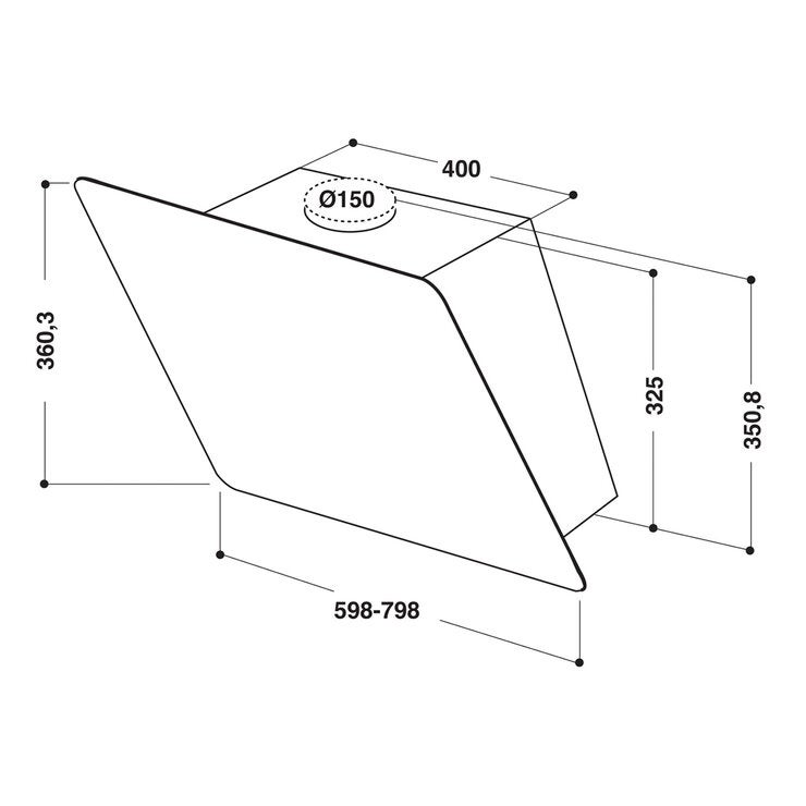 Whirlpool Campana de Pared 80cm Whirlpool Campana de Pared 80cm