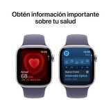 Apple Watch Series 11 (GPS) 42mm Aluminio Plata + Correa Deportiva Morado Niebla - Talla S/M Apple Watch Series 11 (GPS) 42mm Aluminio Plata + Correa Deportiva Morado Niebla - Talla S/M