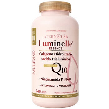 Luminelle Colágeno Hidrolizado, Ácido Hialuronico, NAD y Q10 Frasco de 240 Tabletas Luminelle Colágeno Hidrolizado, Ácido Hialuronico, NAD y Q10 Frasco de 240 Tabletas