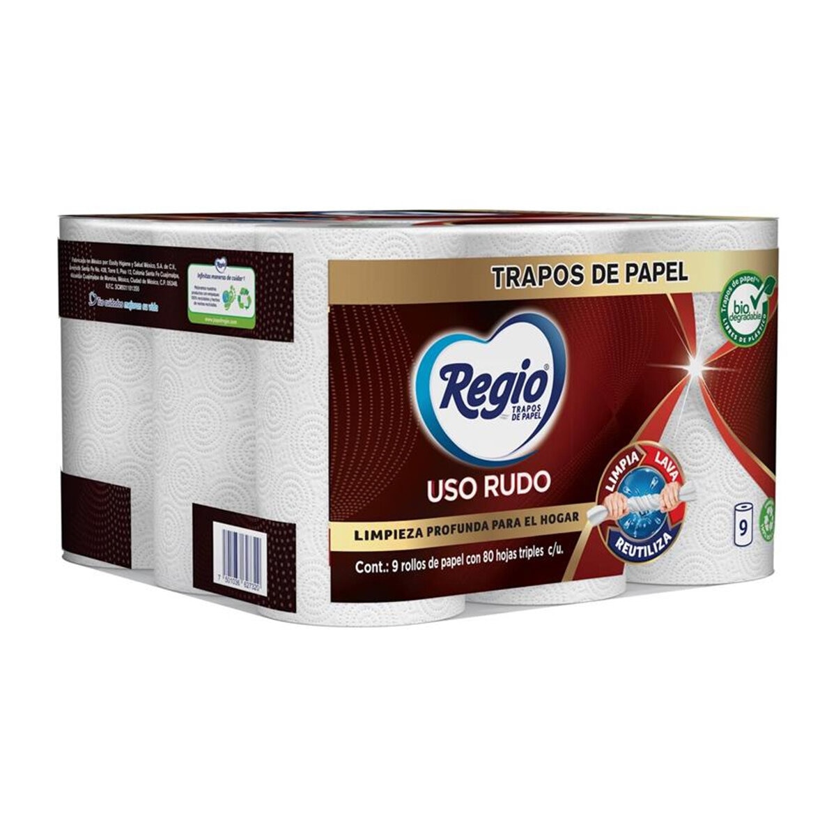 Regio Trapos de Papel Uso Rudo 9 Rollos Regio Trapos de Papel Uso Rudo 9 Rollos