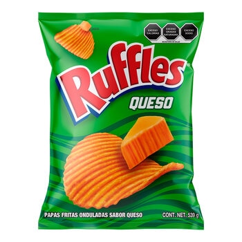 Ruffles Papas Fritas Onduladas sabor Queso 539 g