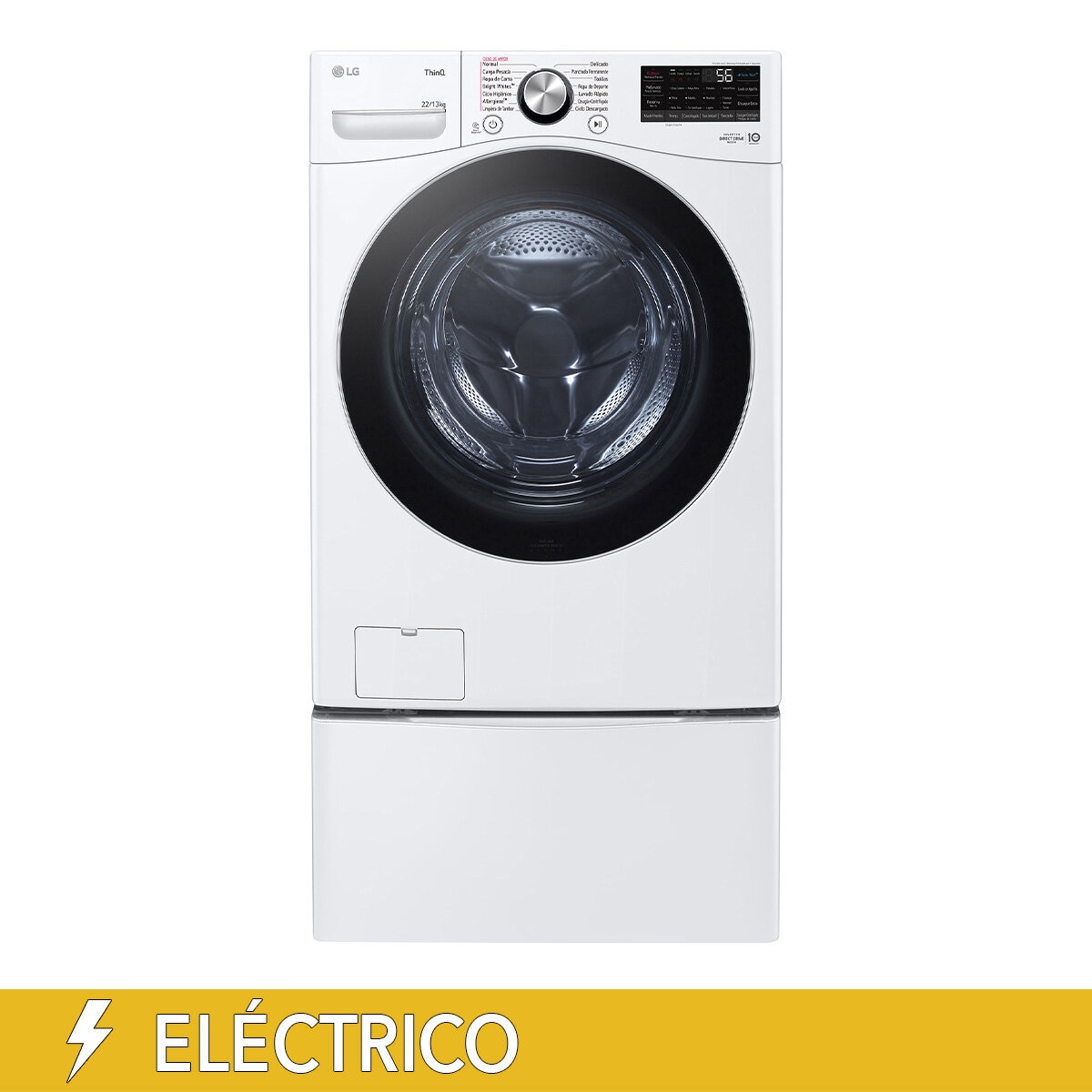 LG Lavasecadora Eléctrica 22Kg/13Kg con Pedestal LG Lavasecadora Eléctrica 22Kg/13Kg con Pedestal
