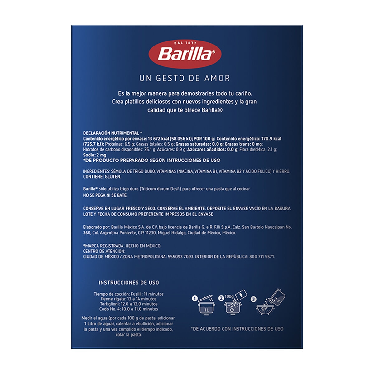 Barilla Surtido de Pastas Cortas 8 pzas de 500 g Barilla Surtido de Pastas Cortas 8 pzas de 500 g