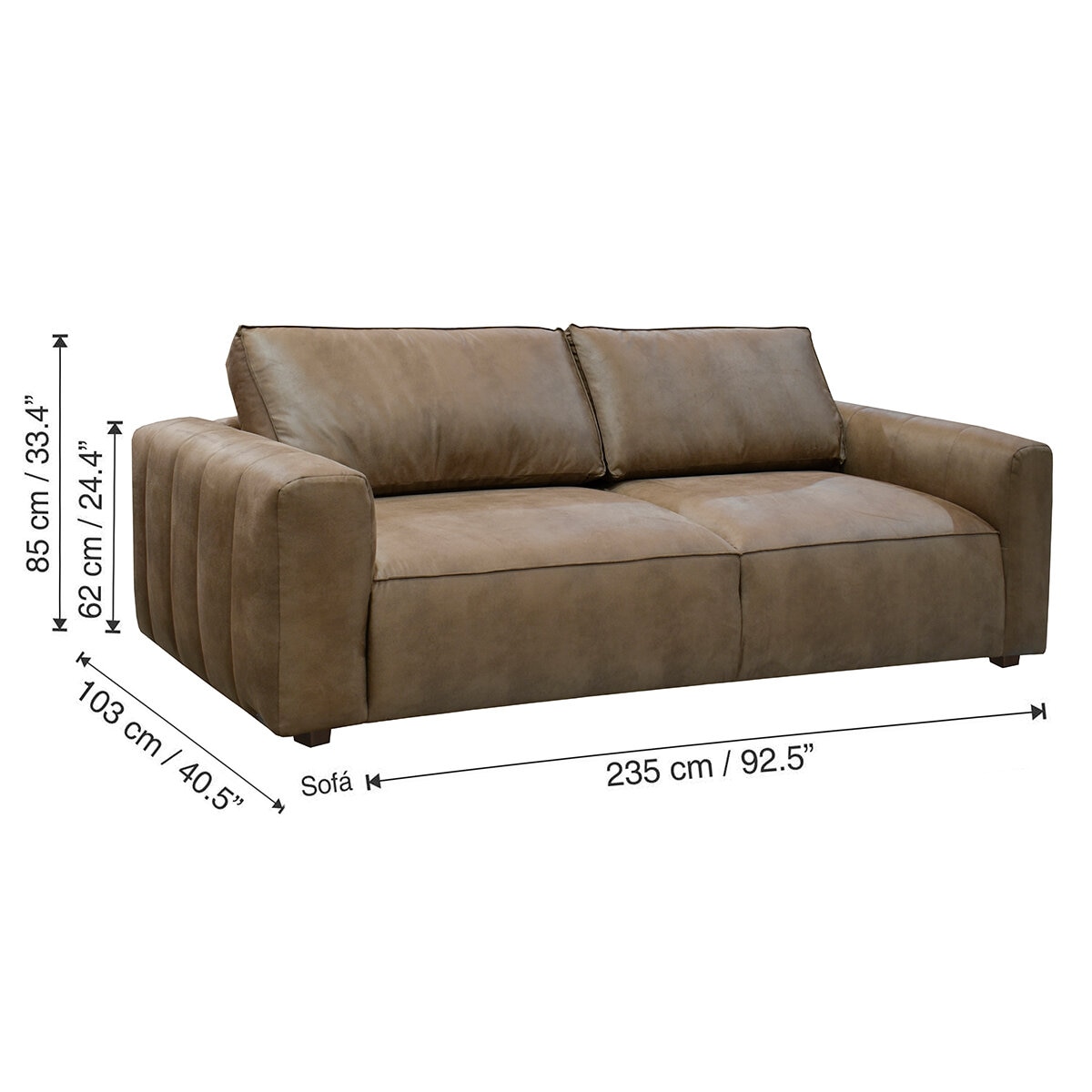 Muebles Liz, Gauss, Sofa Color Café Muebles Liz, Gauss, Sofa Color Café