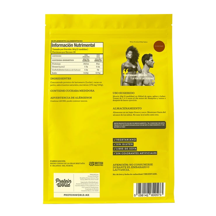 Protein World Whey Proteína en Polvo Sabor Chocolate 900 g Protein World Whey Proteína en Polvo Sabor Chocolate 900 g